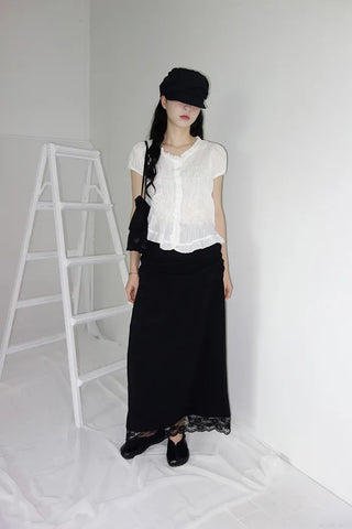 Raya Shirring Frill Blouse