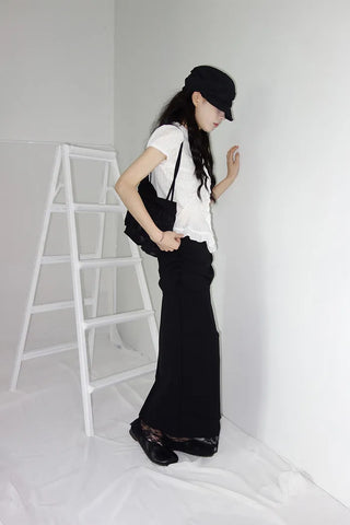 Carody Layered Lace Long Skirt