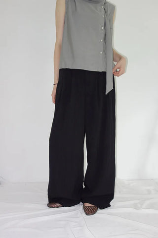 [3 colors] Aloha Lock Pintuck Wide Slacks