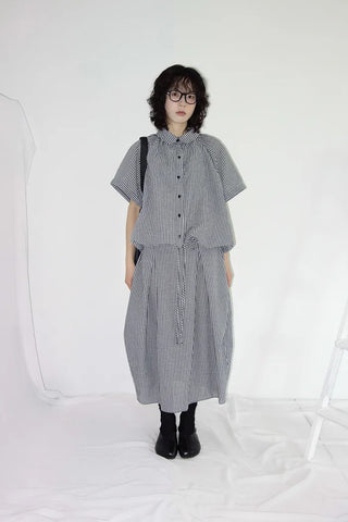 [3 colors] Check shirt blouse