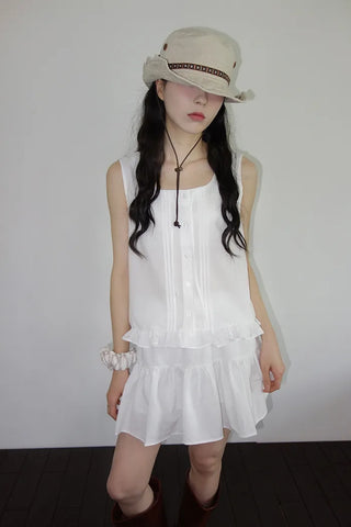 [3 colors] Yuruka See-through Blouse