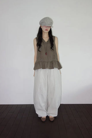 [3 colors] Cappy Bath Rock Balloon Wide Pants