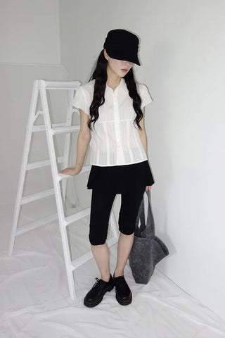 [2 colors] Yulia Capri Skirt Pants