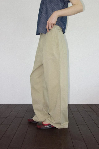 [4 colors] Cotton Wide Pants