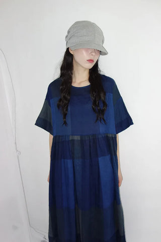 Jeans Oversized Fit Check Long Dress