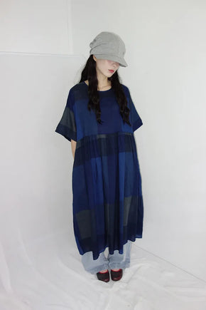 Jeans Oversized Fit Check Long Dress