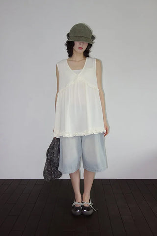 [2 colors] Timothy Frill Blouse