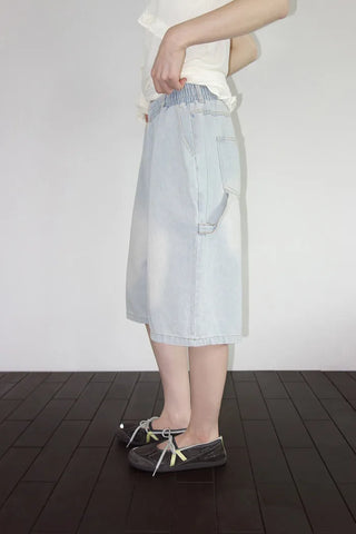 [3 colors] Denim Carpenter Bermuda Pants