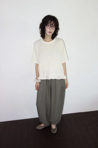 [4 colors] Creton Banding Balloon Pants
