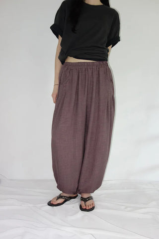 [4 colors] Creton Banding Balloon Pants