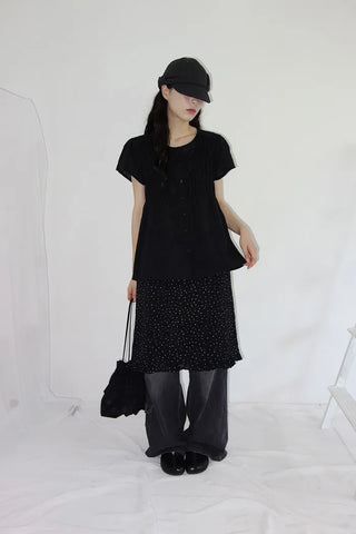 [3 colors] Hamellow Fit Shirred Blouse