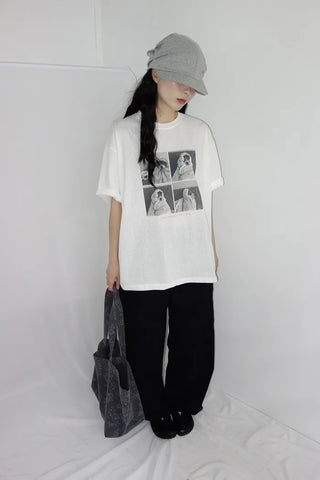 [2 colors] Doc Overfit Print Short Sleeve T-Shirt