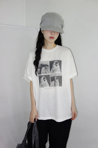 [2 colors] Doc Overfit Print Short Sleeve T-Shirt