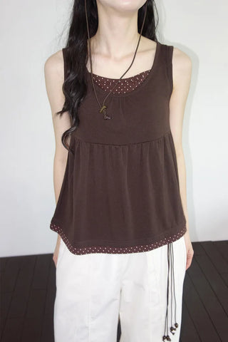 [3 colors] Search Layered Dot Sleeveless