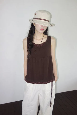 [3 colors] Search Layered Dot Sleeveless