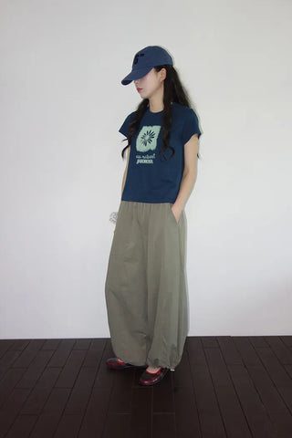 [3 colors] Yacht Bass Rock Banding Wide Pants