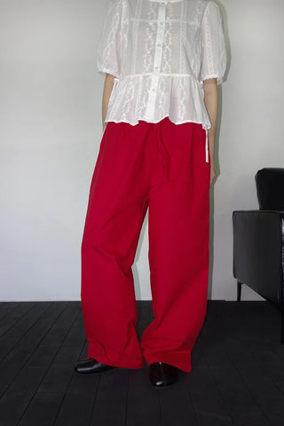 [3 colors] Nick Vivid Cotton Wide Pants