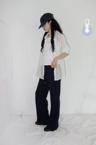 [4 colors][Selectable length] Air-cooled bootcut pants