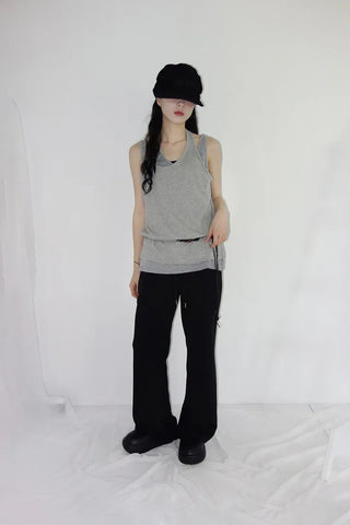 [3 colors] Latch Layered Dangle Sleeveless