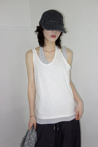 [3 colors] Latch Layered Dangle Sleeveless