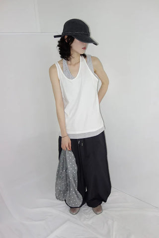 [3 colors] Latch Layered Dangle Sleeveless