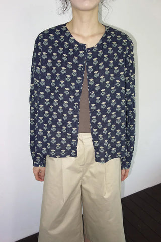 Leaf Round Neck Flower Shirt