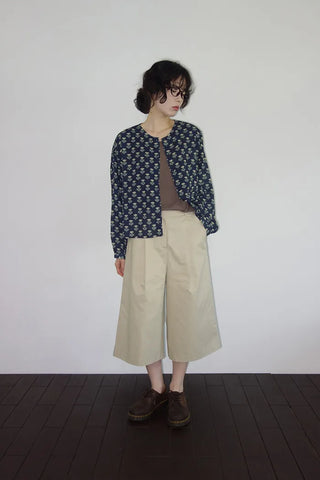 Leaf Round Neck Flower Shirt