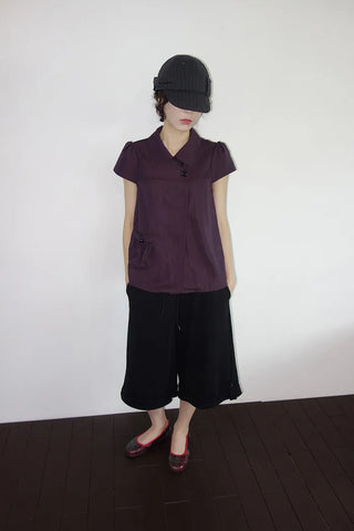 [4 colors] Roll-up Banding Bermuda Pants