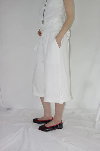 [4 colors] Roll-up Banding Bermuda Pants