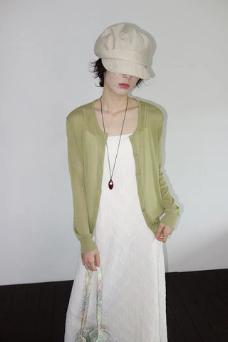 [10 colors] Michichi Sheer Round Cardigan