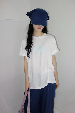 [4 colors] Vegas Print Loose Fit Short Sleeve T-Shirt