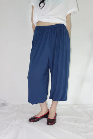 [2 colors] Forty flattering banding harem pants