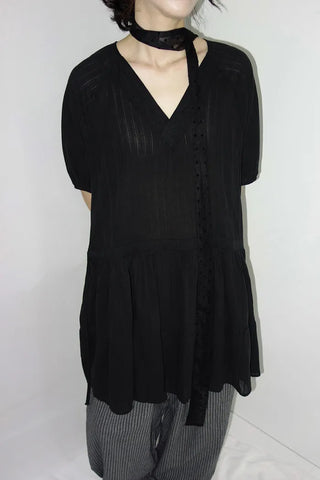 [2 colors] Karma String Stripe Dress