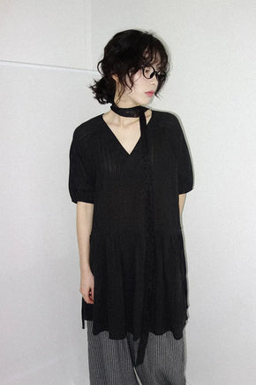 [2 colors] Karma String Stripe Dress