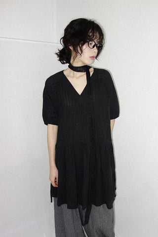 [2 colors] Karma String Stripe Dress