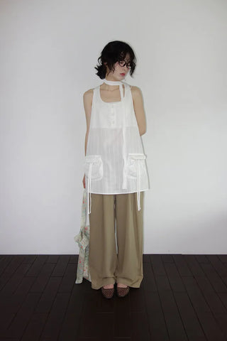 [4 colors] Ice Pintuck Wide Pants