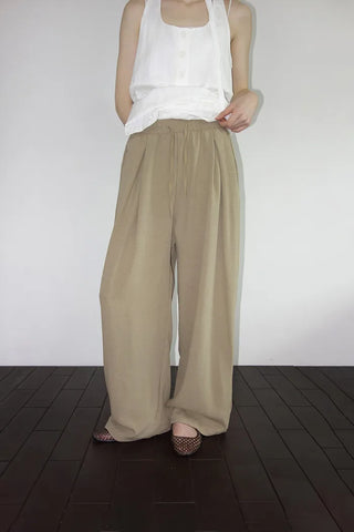 [4 colors] Ice Pintuck Wide Pants