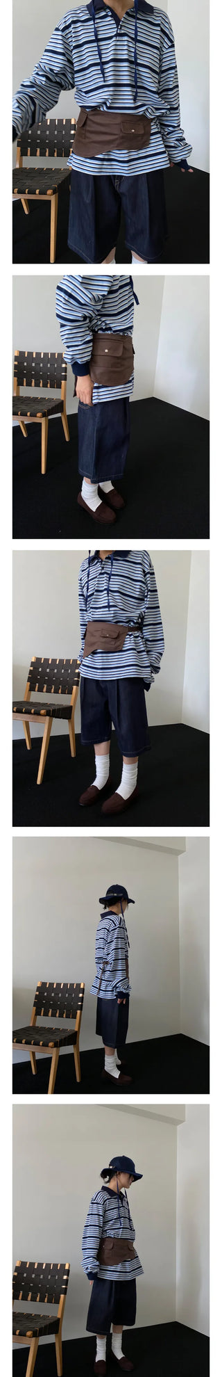 indigo one tuck bermuda pants