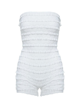 Ayver Strapless Playsuit White