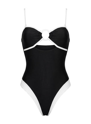 Alycee Ring One Piece Black  White