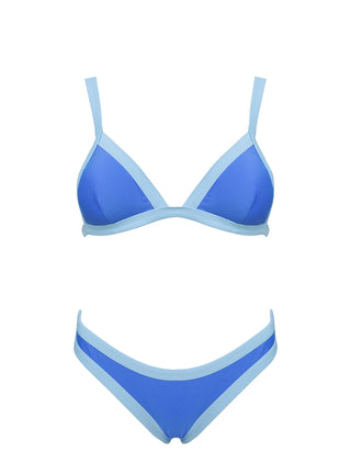 Amiri Contrast High Side Bikini Bottoms Blue
