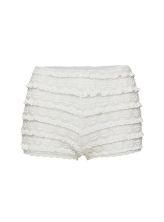 Angelis Lace Shorts White