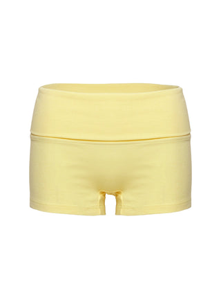 Baseline Low Rise Rib Shorts Yellow