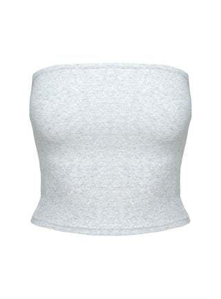Baseline Strapless Rib Top Grey