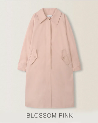 (2 colors) Pleated single trench coat