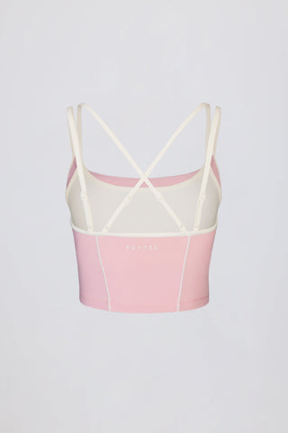 Soft Active Layered Tank Top in Powder Pink