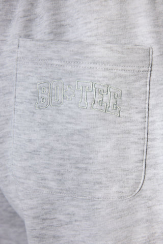 Premium Brushed Jersey Wide-Leg Joggers in Grey Marl