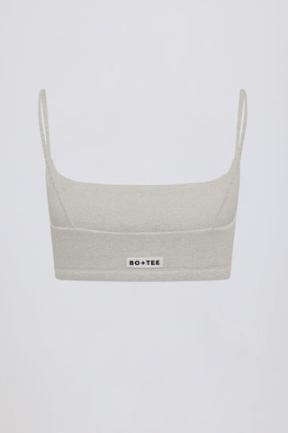 Square-Neck Bralette in Light Grey