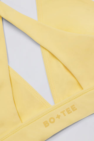 Soft Active Cross-Back Sports Bra in Lemon