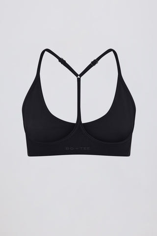 Soft Active Racerback Sports Bra in Black